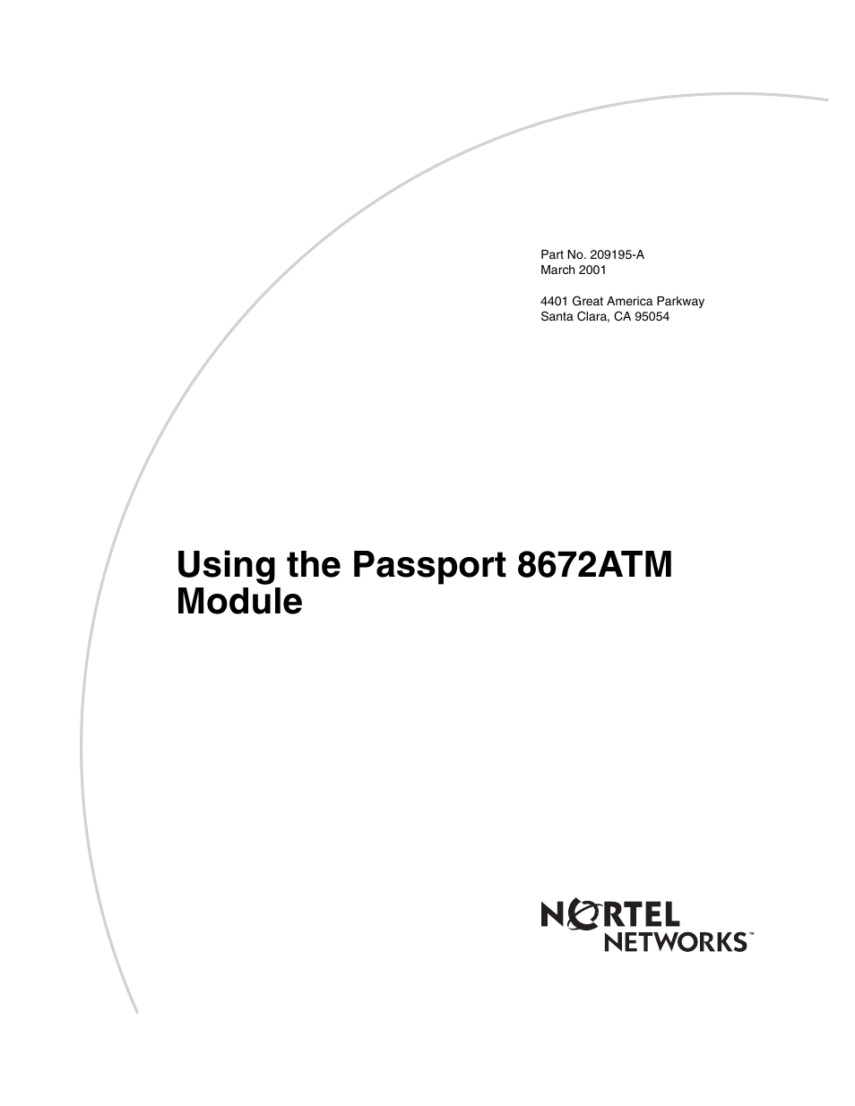 Nortel Networks Passport Module 8672A User Manual | 152 pages