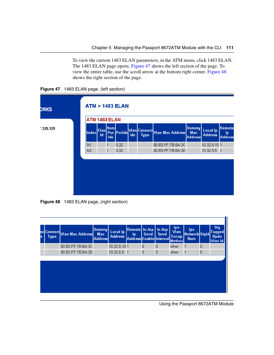 Figure 47, Figure 48 | Nortel Networks Passport Module 8672A User Manual | Page 111 / 152