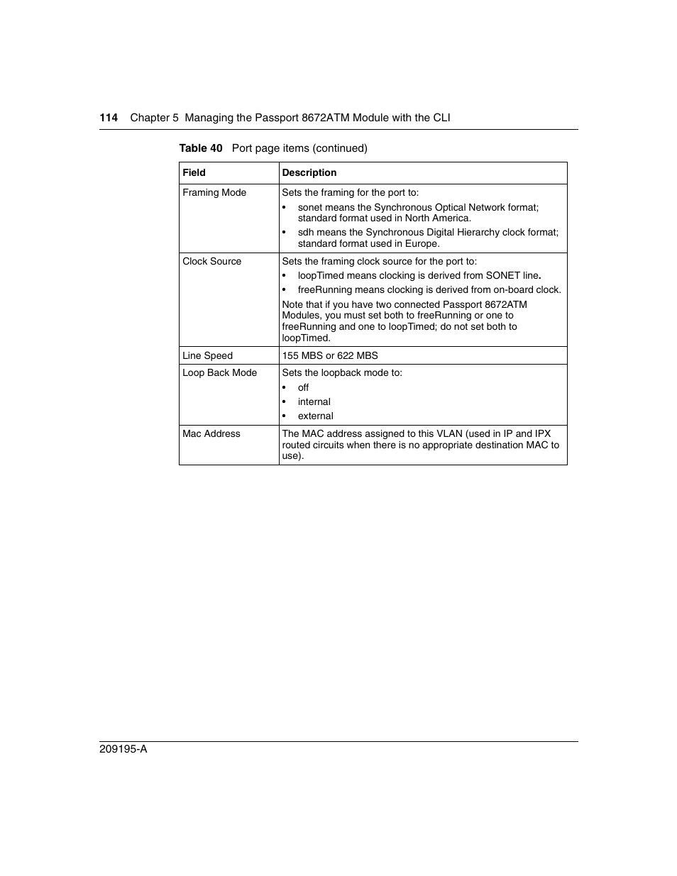 Nortel Networks Passport Module 8672A User Manual | Page 114 / 152