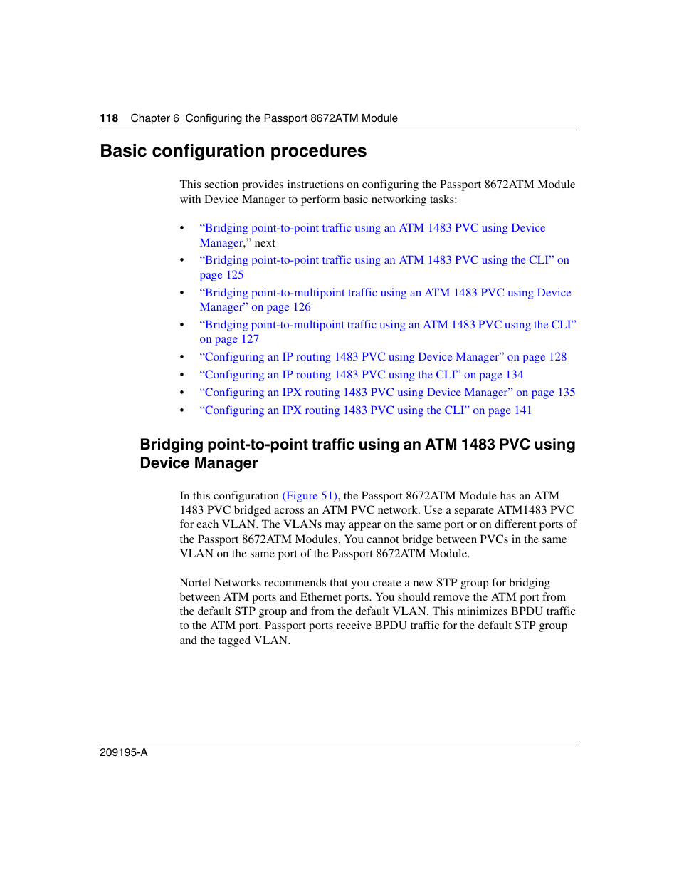 Basic configuration procedures | Nortel Networks Passport Module 8672A User Manual | Page 118 / 152