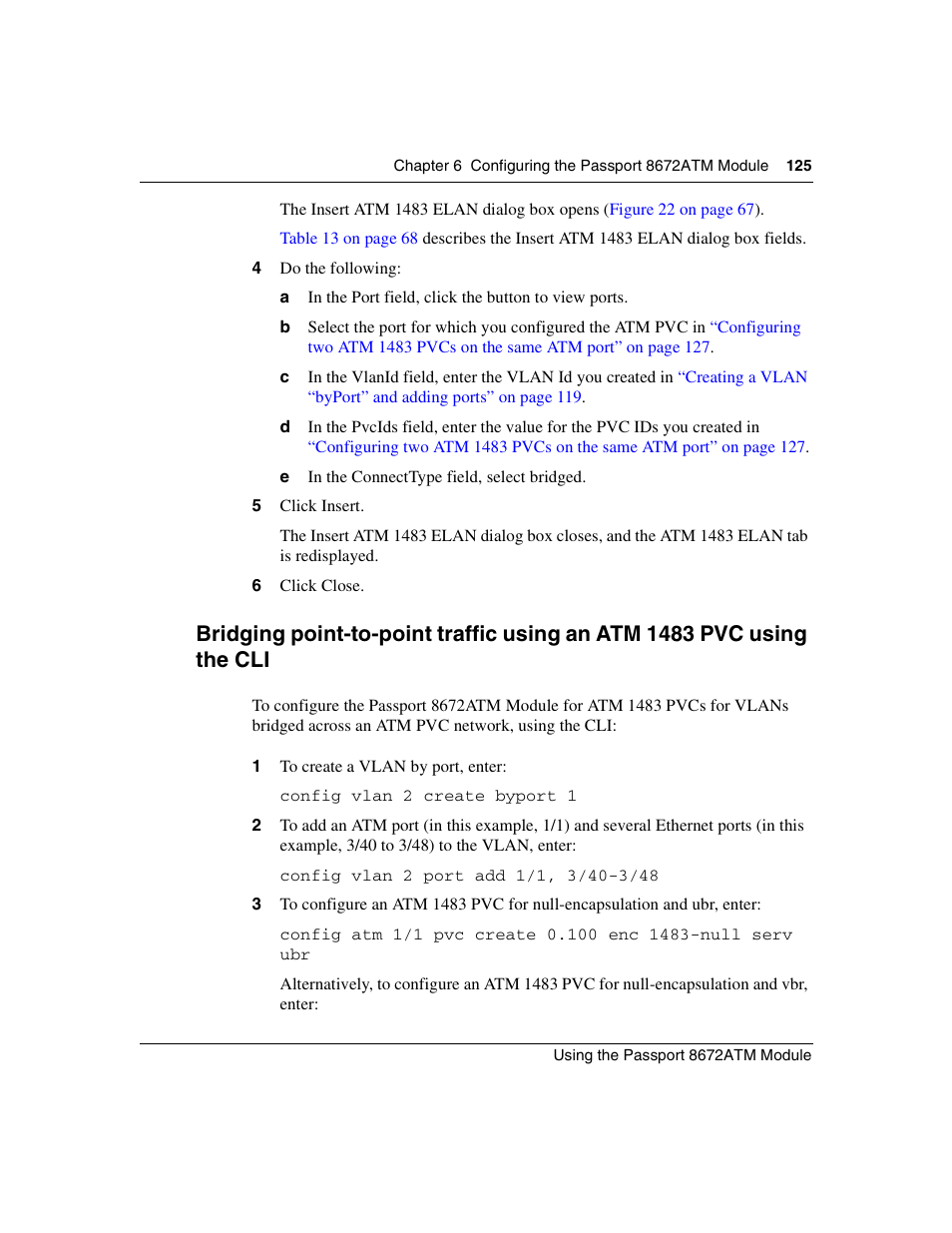 Nortel Networks Passport Module 8672A User Manual | Page 125 / 152