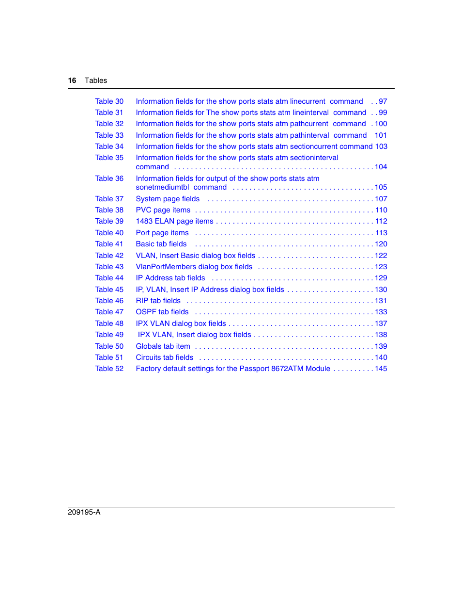 Nortel Networks Passport Module 8672A User Manual | Page 16 / 152