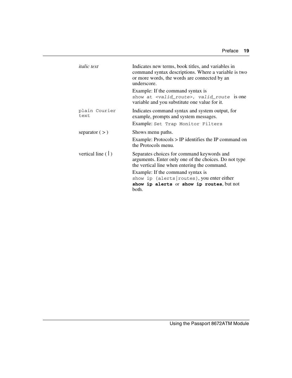 Nortel Networks Passport Module 8672A User Manual | Page 19 / 152