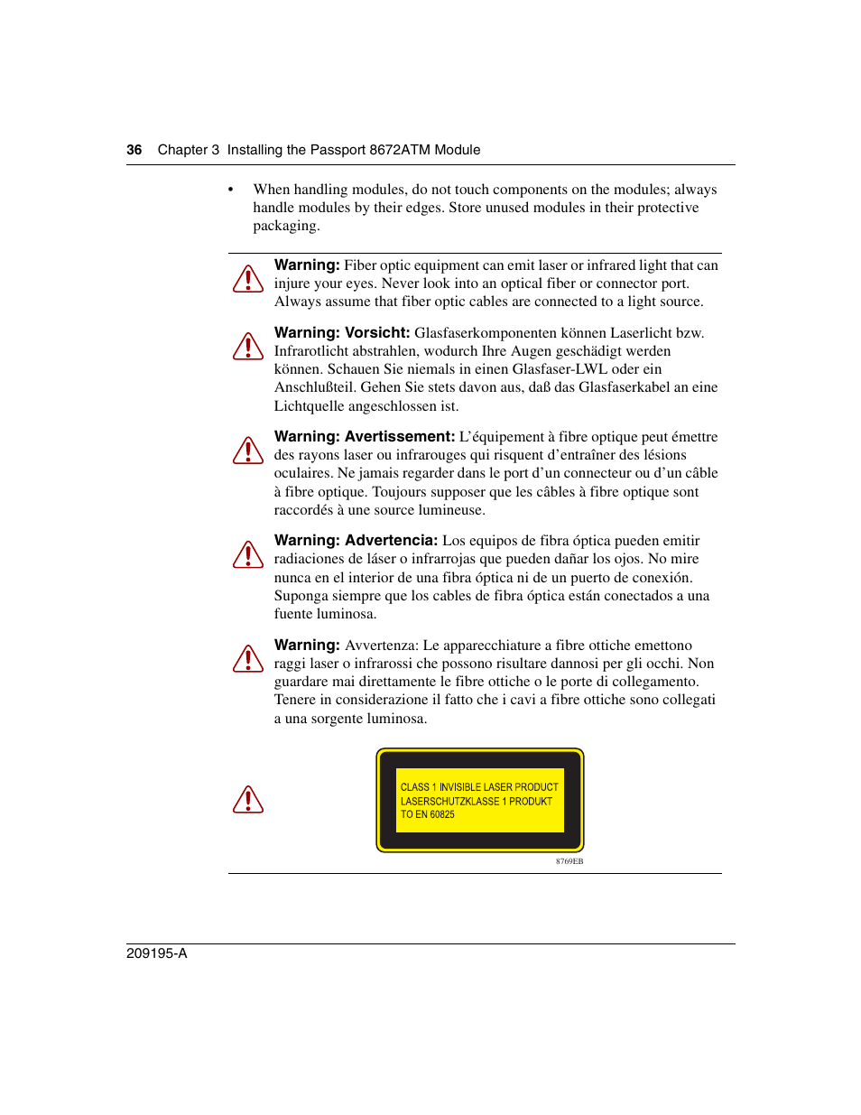 Nortel Networks Passport Module 8672A User Manual | Page 36 / 152