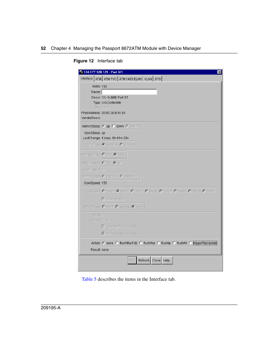 Figure 12, Interface tab, Figure 12) | Nortel Networks Passport Module 8672A User Manual | Page 52 / 152