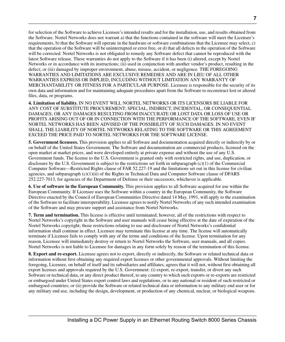 Nortel Networks 8000 Series User Manual | Page 7 / 60
