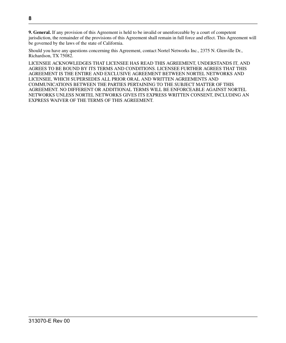 Nortel Networks 8000 Series User Manual | Page 8 / 60