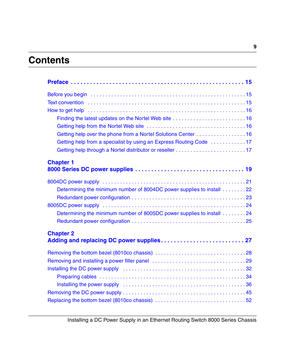 Nortel Networks 8000 Series User Manual | Page 9 / 60