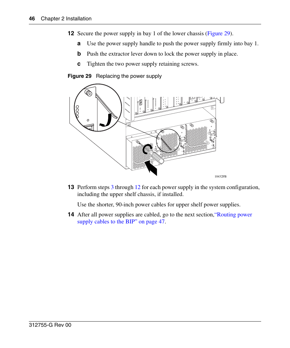 Figure 29, Replacing the power supply | Nortel Networks 8010co User Manual | Page 46 / 82