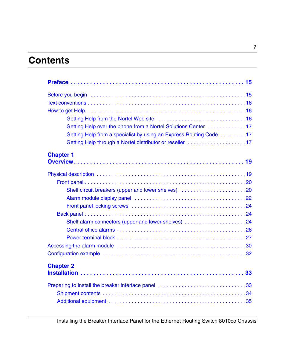 Nortel Networks 8010co User Manual | Page 7 / 82