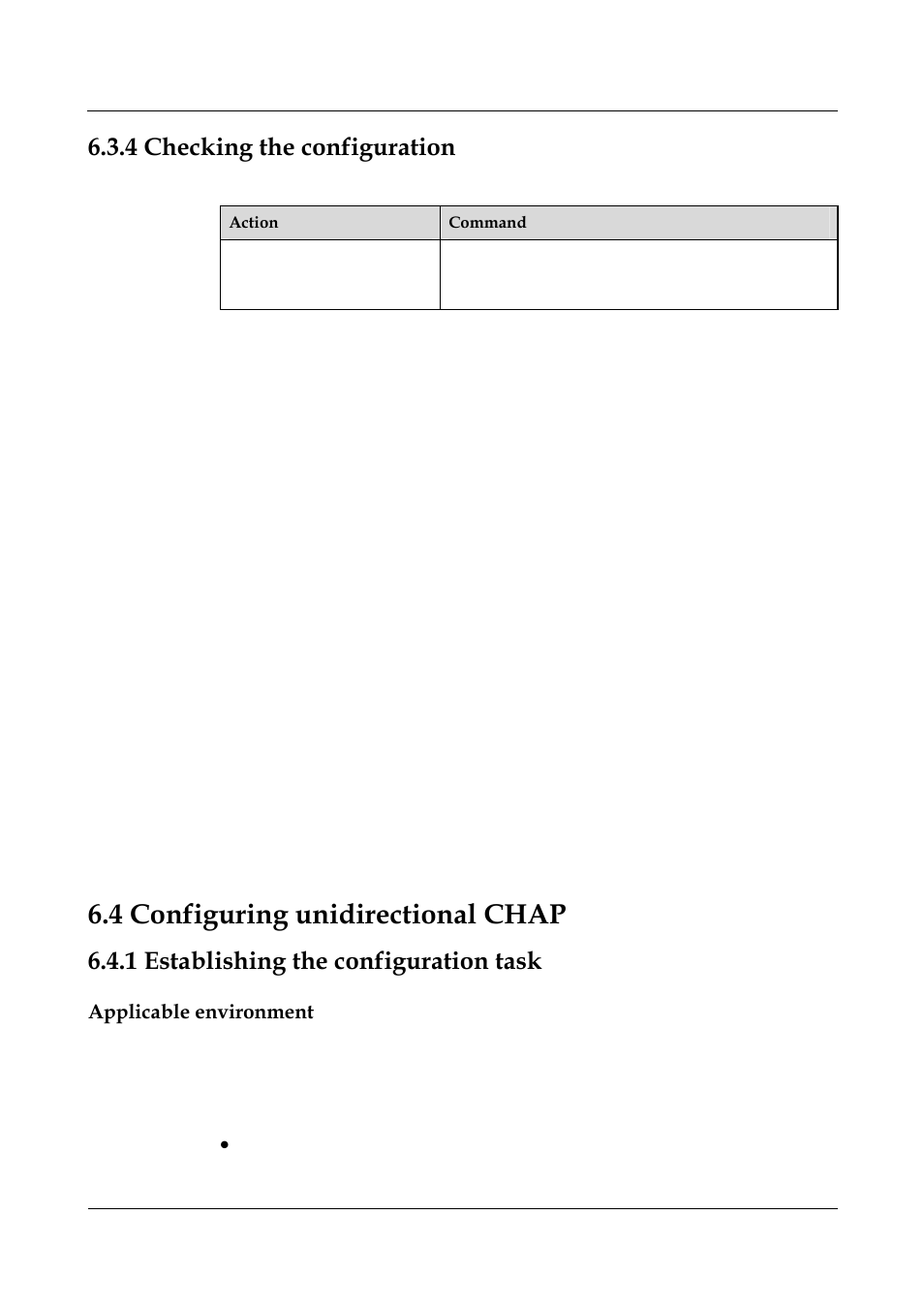 4 checking the configuration, 4 configuring unidirectional chap, 1 establishing the configuration task | Applicable environment, 5 checking the configuration -7, 1 establishing the configuration task -11, 4 configuring unidirectional chap -12, 3 configuring unidirectional | Nortel Networks 8000 User Manual | Page 138 / 486