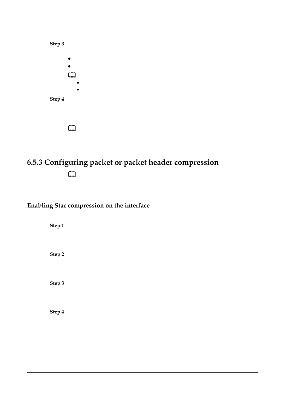 3 configuring packet or packet header compression, Enabling stac compression on the interface, Configuring packet or packet header compression | Nortel Networks 8000 User Manual | Page 146 / 486