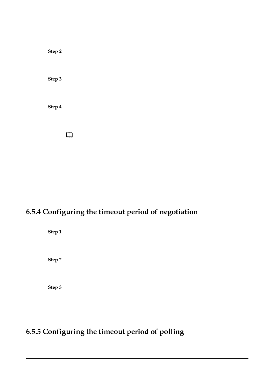 4 configuring the timeout period of negotiation, 5 configuring the timeout period of polling, 5 configuring the timeout period of polling -22 | Configuring the timeout period of negotiation, Configuring the timeout period of polling | Nortel Networks 8000 User Manual | Page 148 / 486