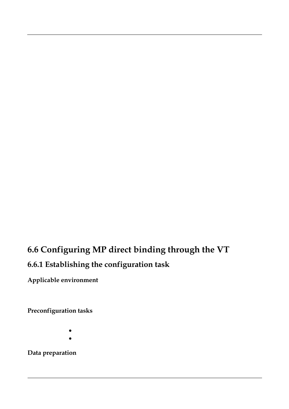 6 configuring mp direct binding through the vt, 1 establishing the configuration task, Applicable environment | Preconfiguration tasks, Data preparation, 1 establishing the configuration task -15, 6 configuring mp direct binding through the vt -26, 5 configuring ppp optional | Nortel Networks 8000 User Manual | Page 152 / 486