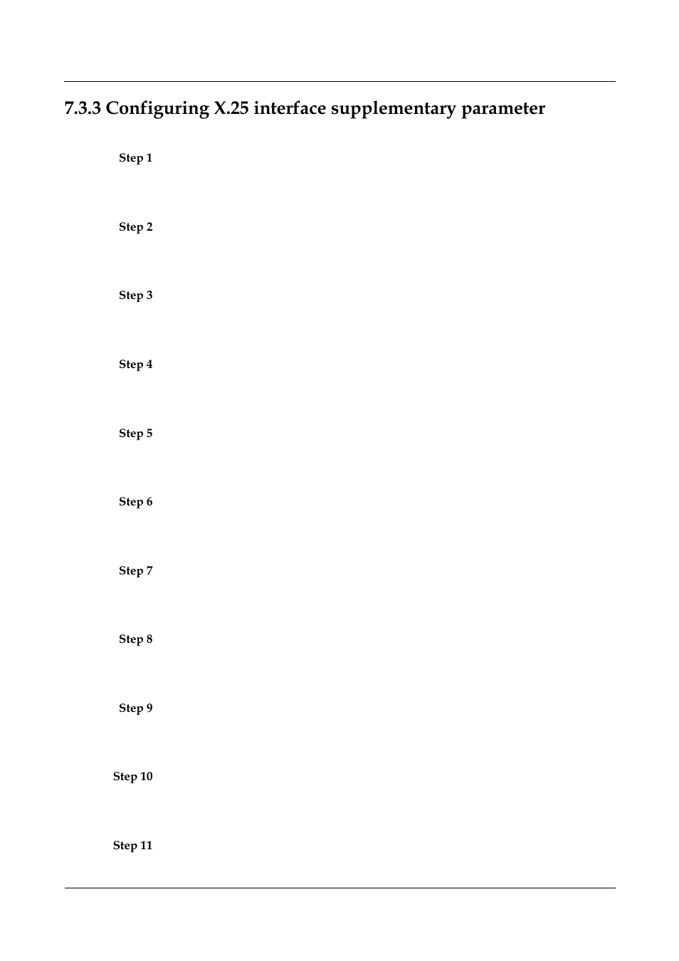 Configuring x.25 interface supplementary parameter | Nortel Networks 8000 User Manual | Page 221 / 486