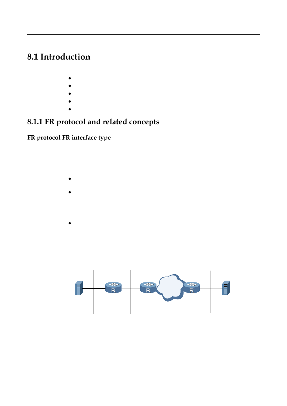 1 introduction, 1 fr protocol and related concepts, Fr protocol fr interface type | 1 introduction -3, 1 fr protocol and related concepts -3 | Nortel Networks 8000 User Manual | Page 293 / 486