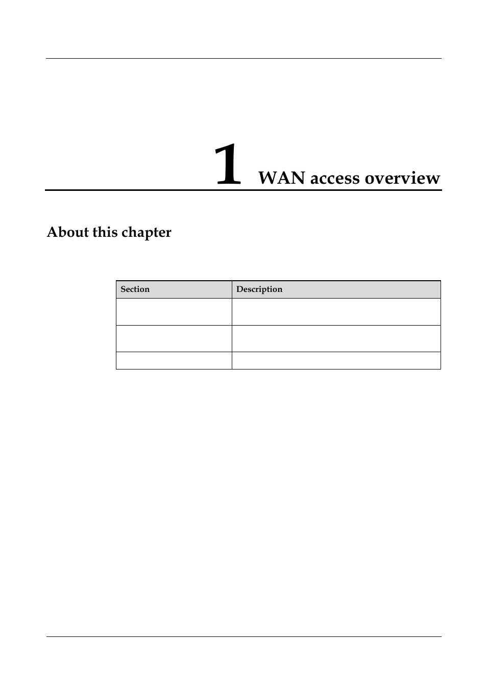 Wan access overview, About this chapter, 1 wan access overview -1 | Nortel Networks 8000 User Manual | Page 31 / 486