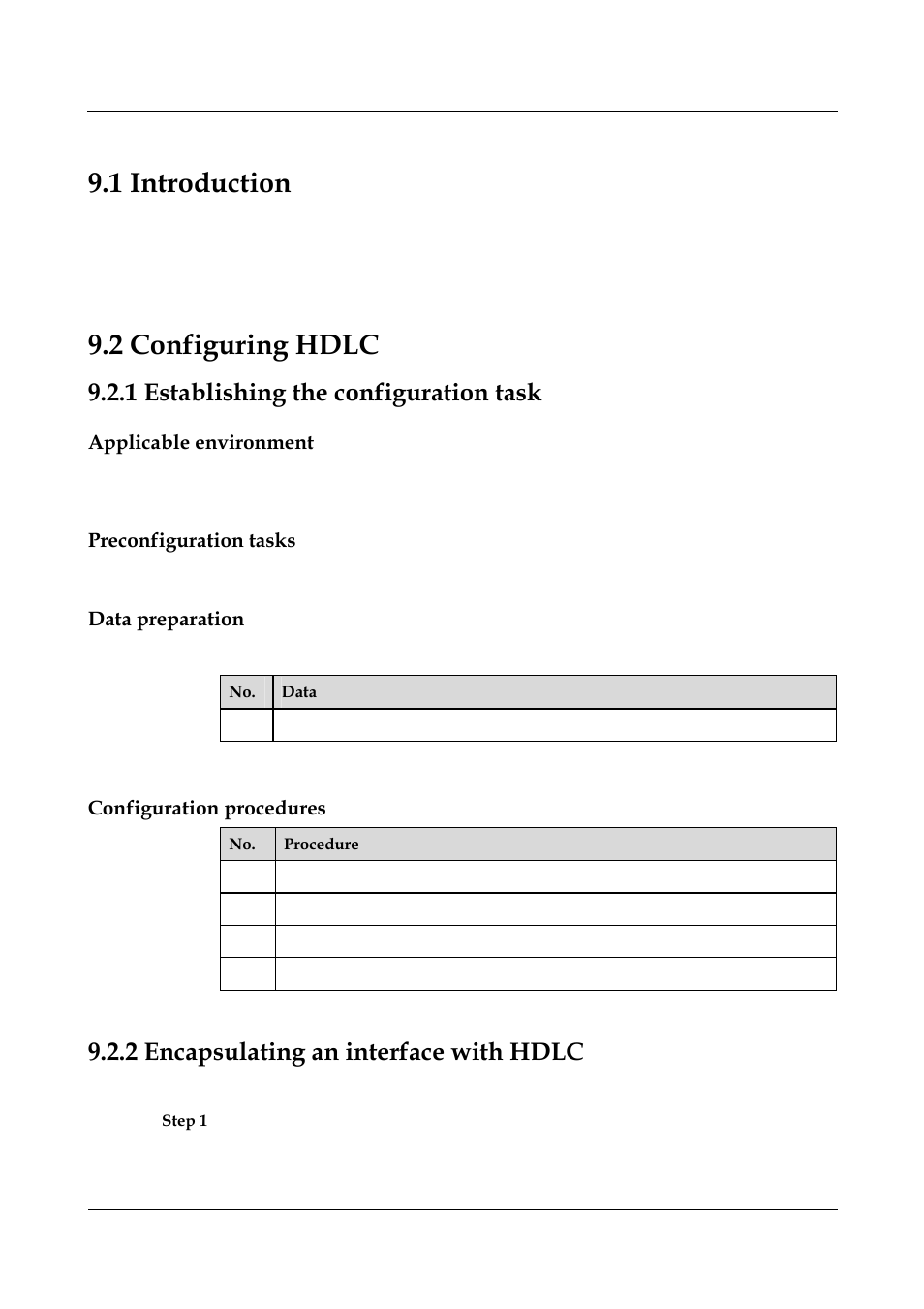 1 introduction, 2 configuring hdlc, 1 establishing the configuration task | Applicable environment, Preconfiguration tasks, Data preparation, 2 encapsulating an interface with hdlc, 1 introduction -3, 1 establishing the configuration task -30, 2 configuring hdlc -2 | Nortel Networks 8000 User Manual | Page 374 / 486