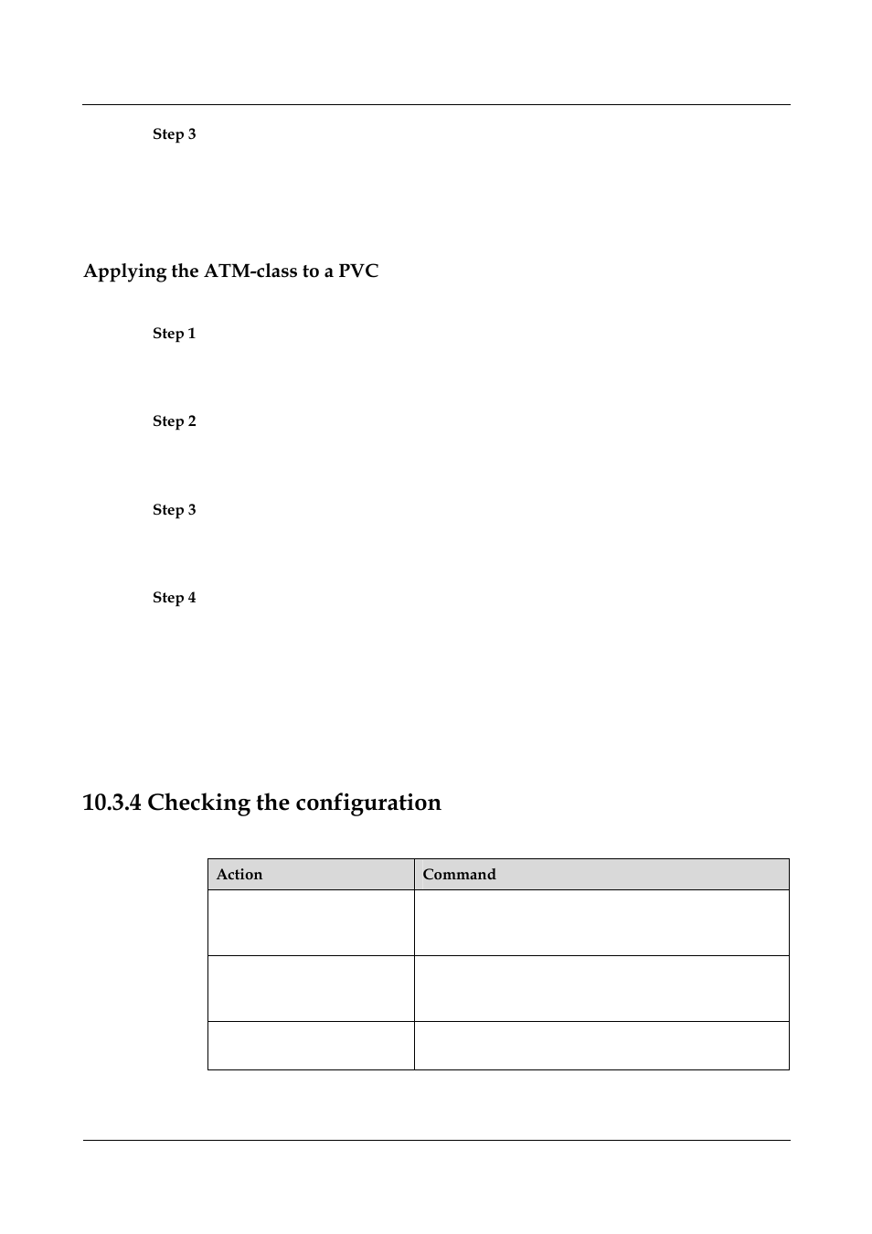 Applying the atm-class to a pvc, 4 checking the configuration, 4 checking the configuration -35 | Nortel Networks 8000 User Manual | Page 403 / 486