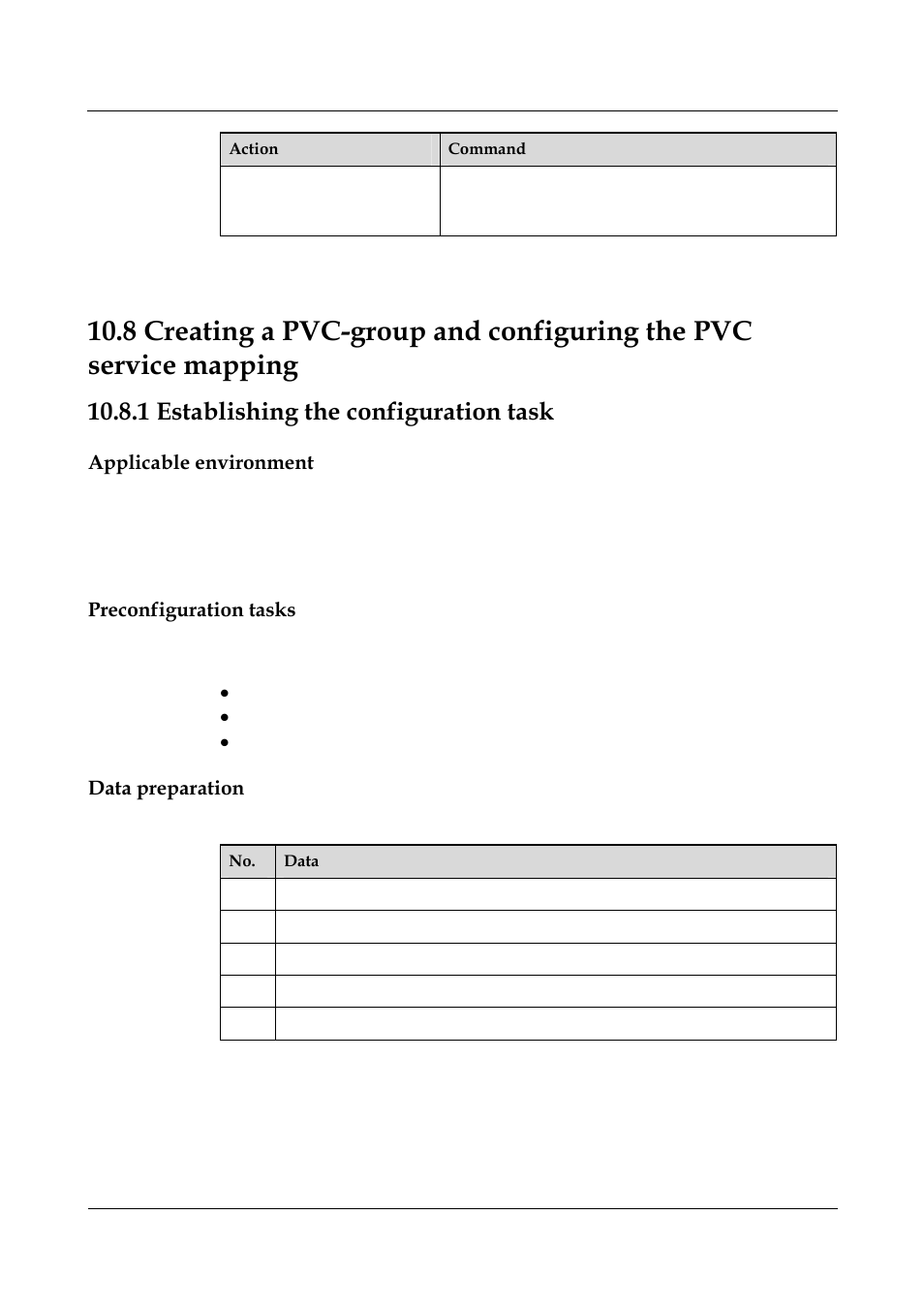 1 establishing the configuration task, Applicable environment, Preconfiguration tasks | Data preparation, 1 establishing the configuration task -13, 7 configuring the, Pppoeoa application | Nortel Networks 8000 User Manual | Page 412 / 486