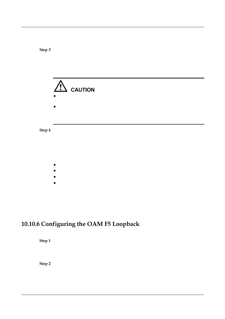 6 configuring the oam f5 loopback, 6 configuring the loopback mode -8, Configuring the oam f5 loopback | Caution | Nortel Networks 8000 User Manual | Page 420 / 486