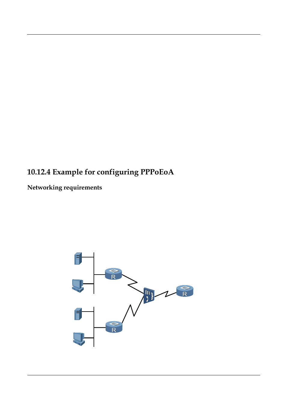 4 example for configuring pppoeoa, Networking requirements, 4 example for configuring pppoeoa -38 | Example for configuring pppoeoa | Nortel Networks 8000 User Manual | Page 431 / 486