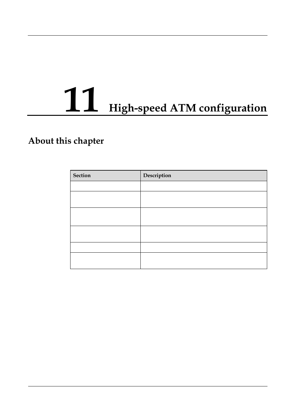 High-speed atm configuration, About this chapter, 11 high-speed atm configuration -1 | Nortel Networks 8000 User Manual | Page 444 / 486