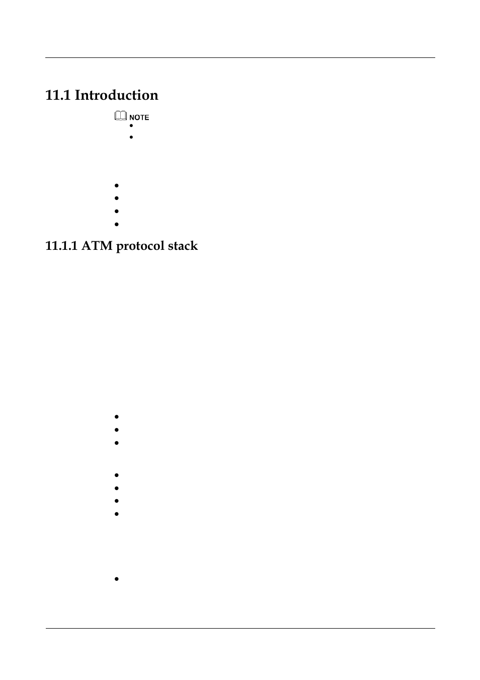 1 introduction, 1 atm protocol stack, 1 introduction -3 | 1 atm protocol stack -2 | Nortel Networks 8000 User Manual | Page 445 / 486