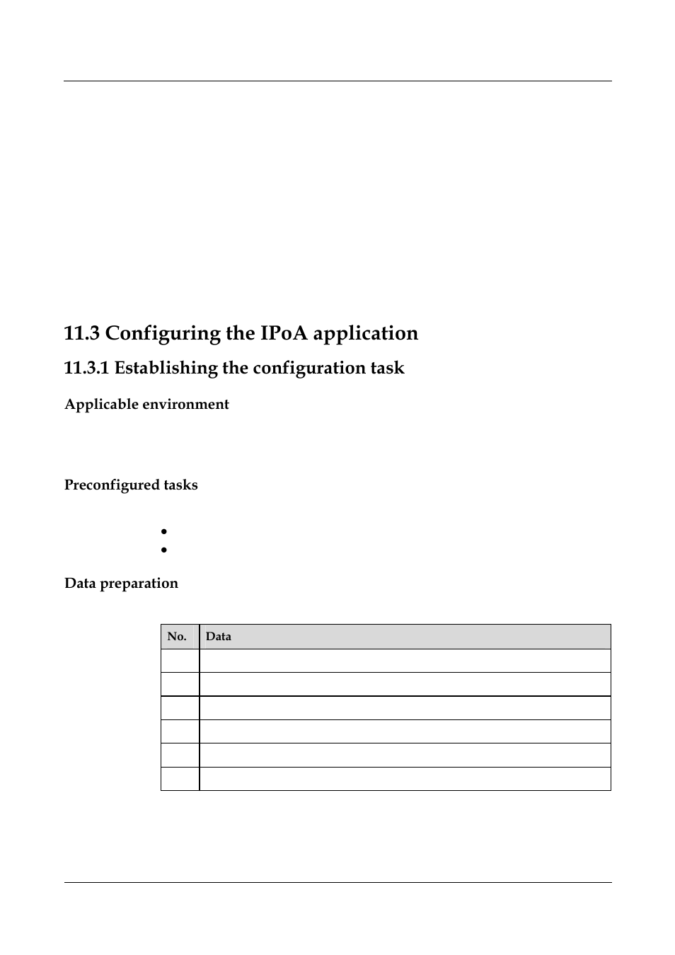 3 configuring the ipoa application, 1 establishing the configuration task, Applicable environment | Preconfigured tasks, Data preparation, 1 establishing the configuration task -22, 3 configuring the ipoa application -9, 1 introduction, 2 configuring atm | Nortel Networks 8000 User Manual | Page 452 / 486