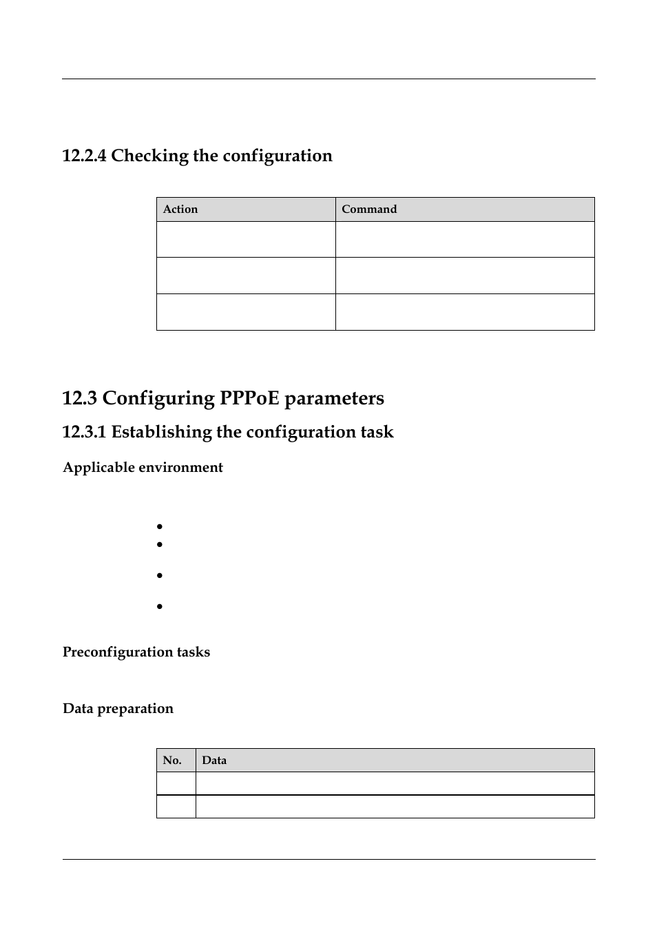 4 checking the configuration, 3 configuring pppoe parameters, 1 establishing the configuration task | Applicable environment, Preconfiguration tasks, Data preparation, 3 configuring lapb parameters -10, 3 checking the configuration -26, 1 establishing the configuration task -26, 2 configuring basic pp | Nortel Networks 8000 User Manual | Page 470 / 486