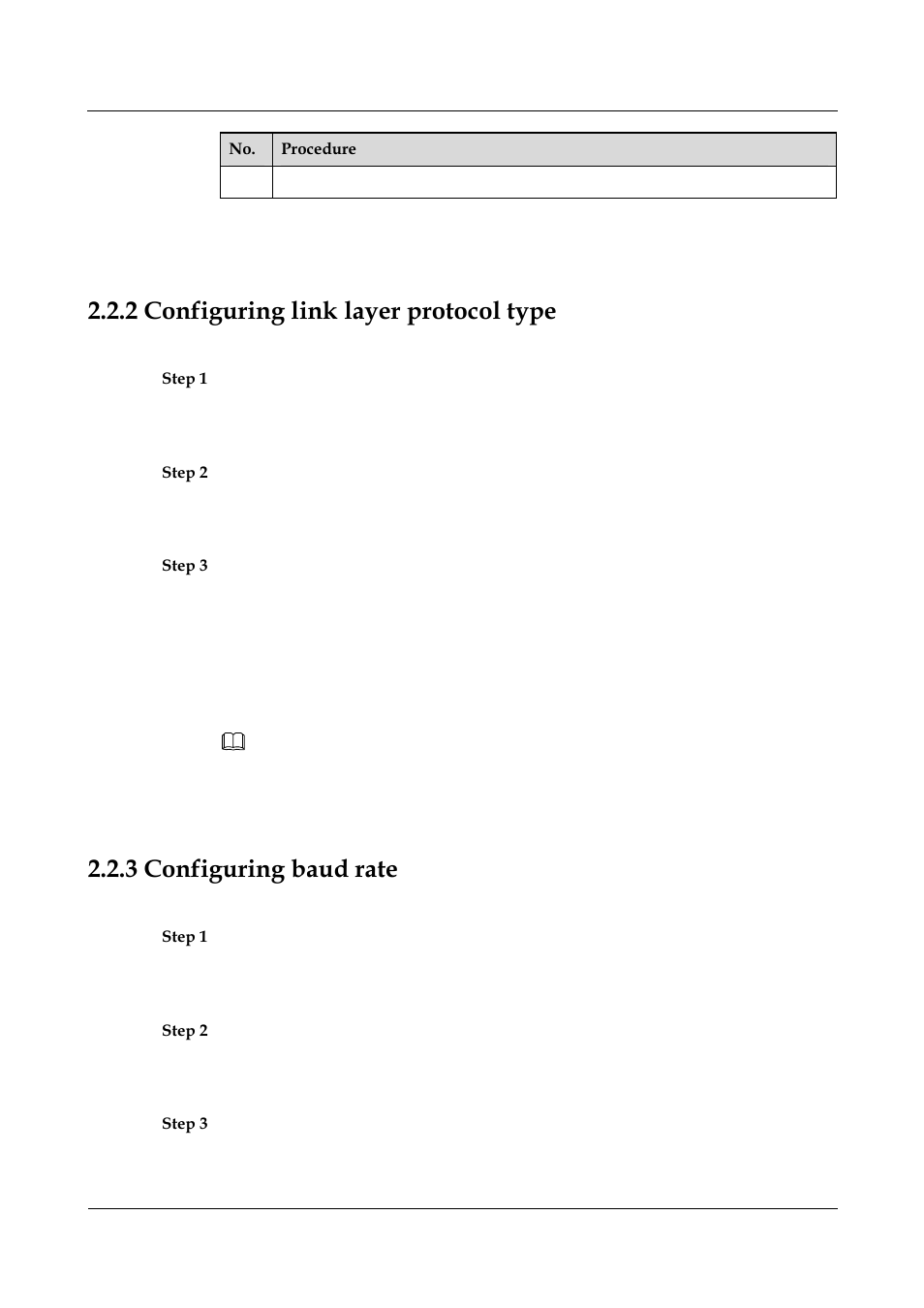 2 configuring link layer protocol type, 3 configuring baud rate, 2 configuring link layer protocol type -4 | 3 configuring baud rate -4, Configuring link layer protocol type, Configuring baud rate | Nortel Networks 8000 User Manual | Page 48 / 486