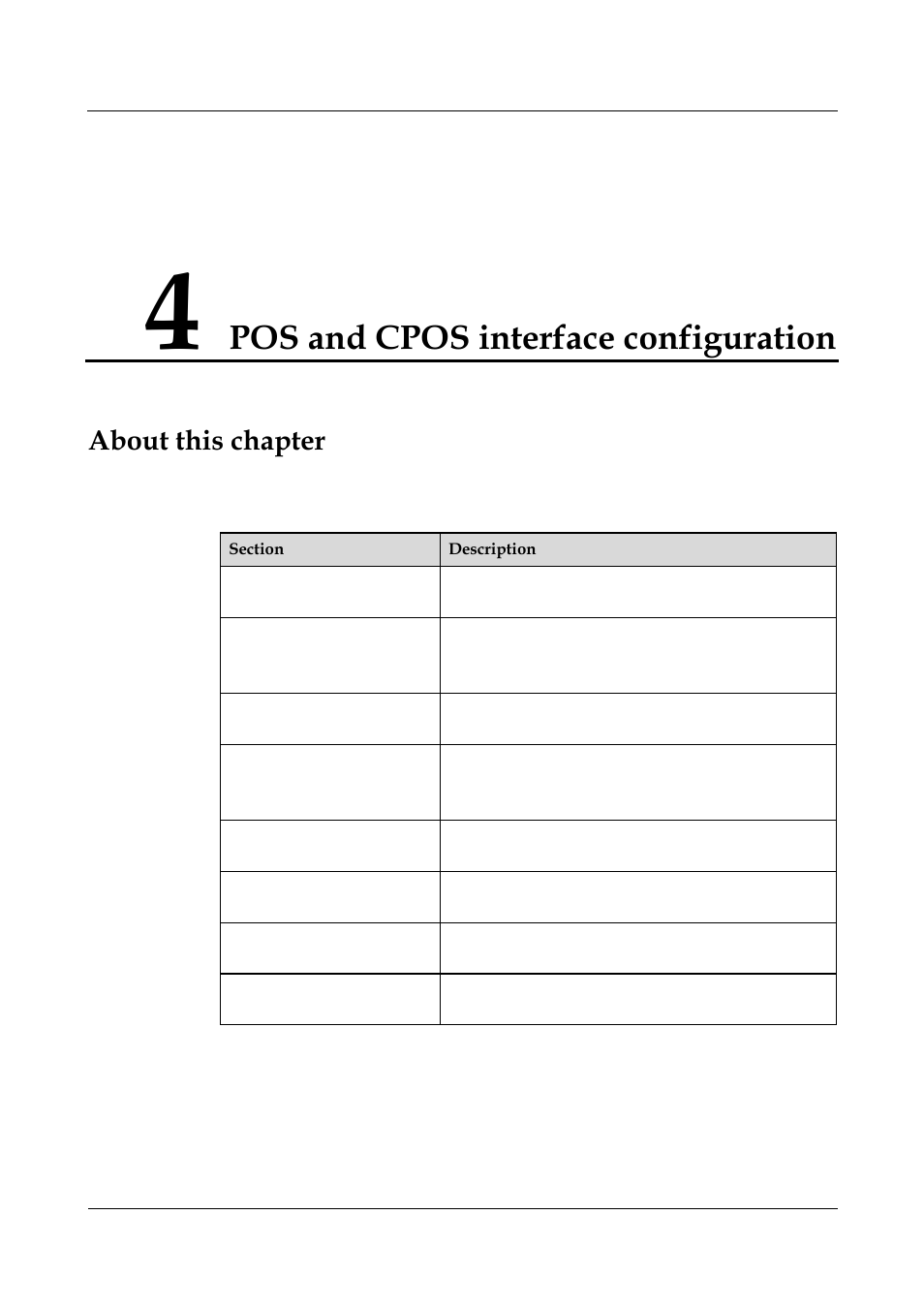 Pos and cpos interface configuration, About this chapter, 2 serial interface configuration -1 | Nortel Networks 8000 User Manual | Page 62 / 486