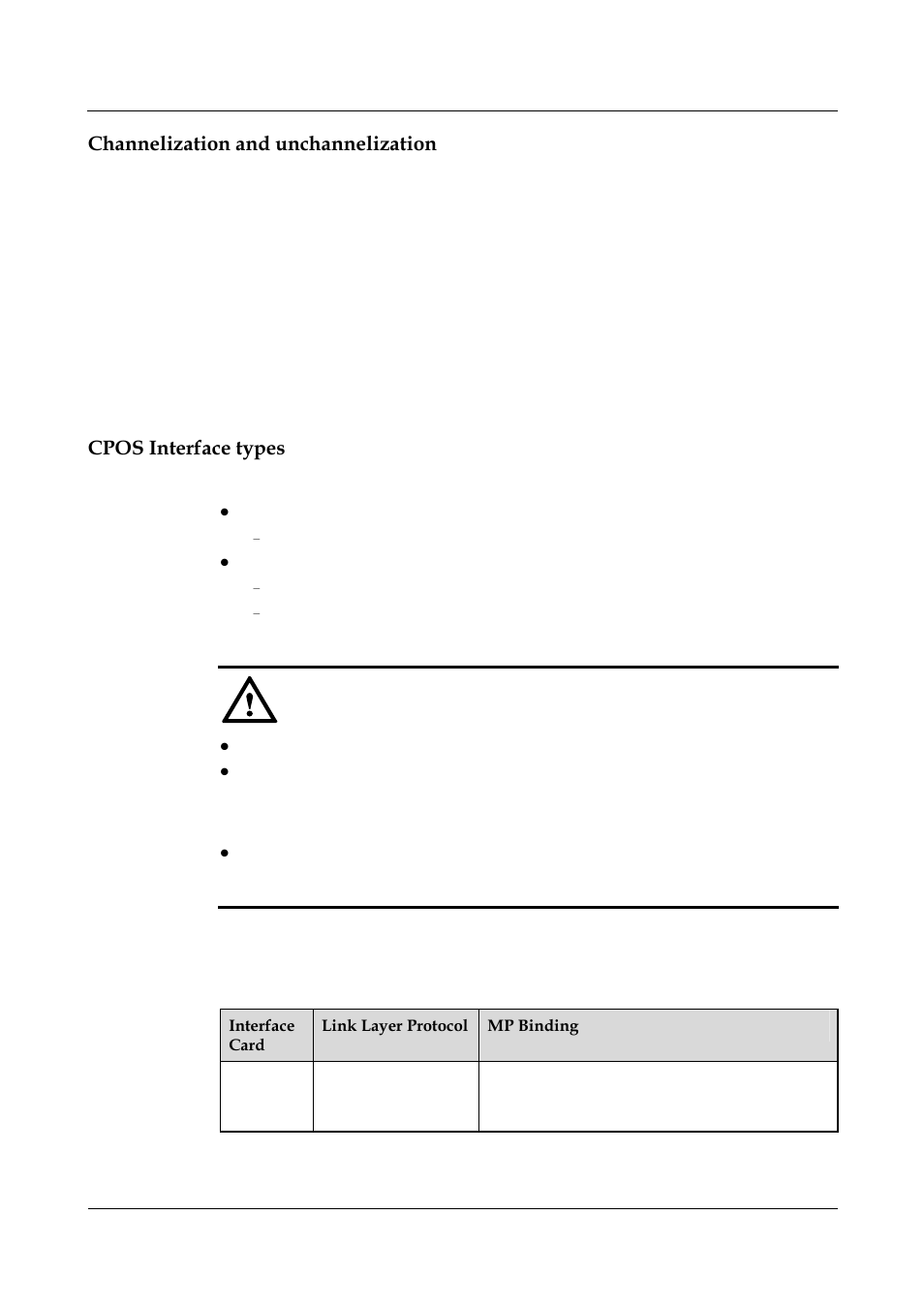 Channelization and unchannelization, Cpos interface types | Nortel Networks 8000 User Manual | Page 68 / 486