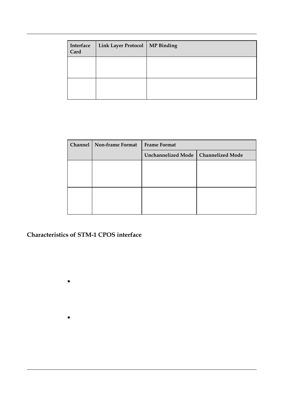 Characteristics of stm-1 cpos interface | Nortel Networks 8000 User Manual | Page 69 / 486