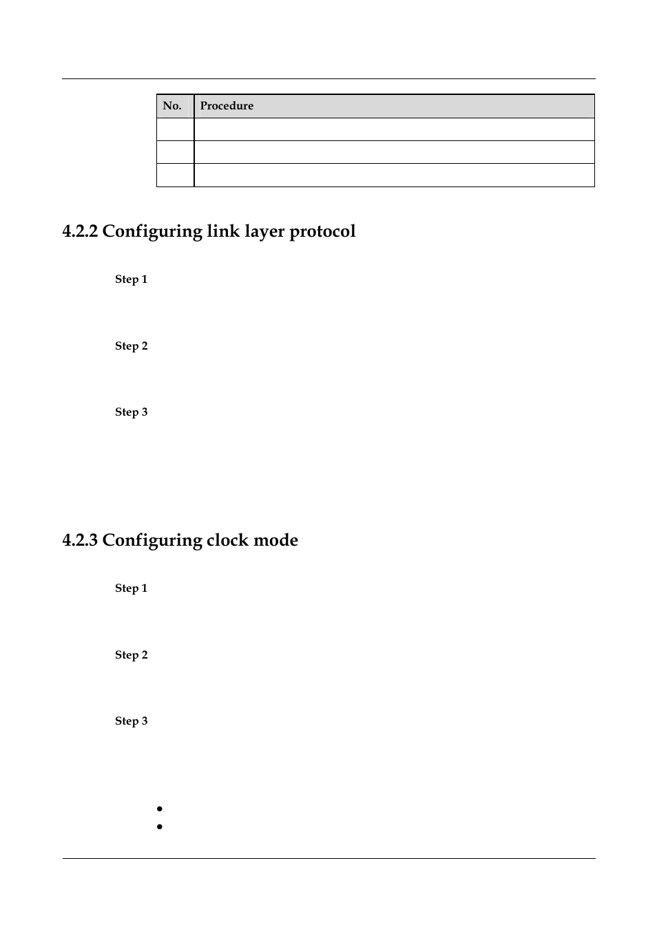 2 configuring link layer protocol, 3 configuring clock mode, 4 configuring clock mode -21 | 2 configuring link layer protocol type -4, Configuring link layer protocol, Configuring clock mode | Nortel Networks 8000 User Manual | Page 71 / 486