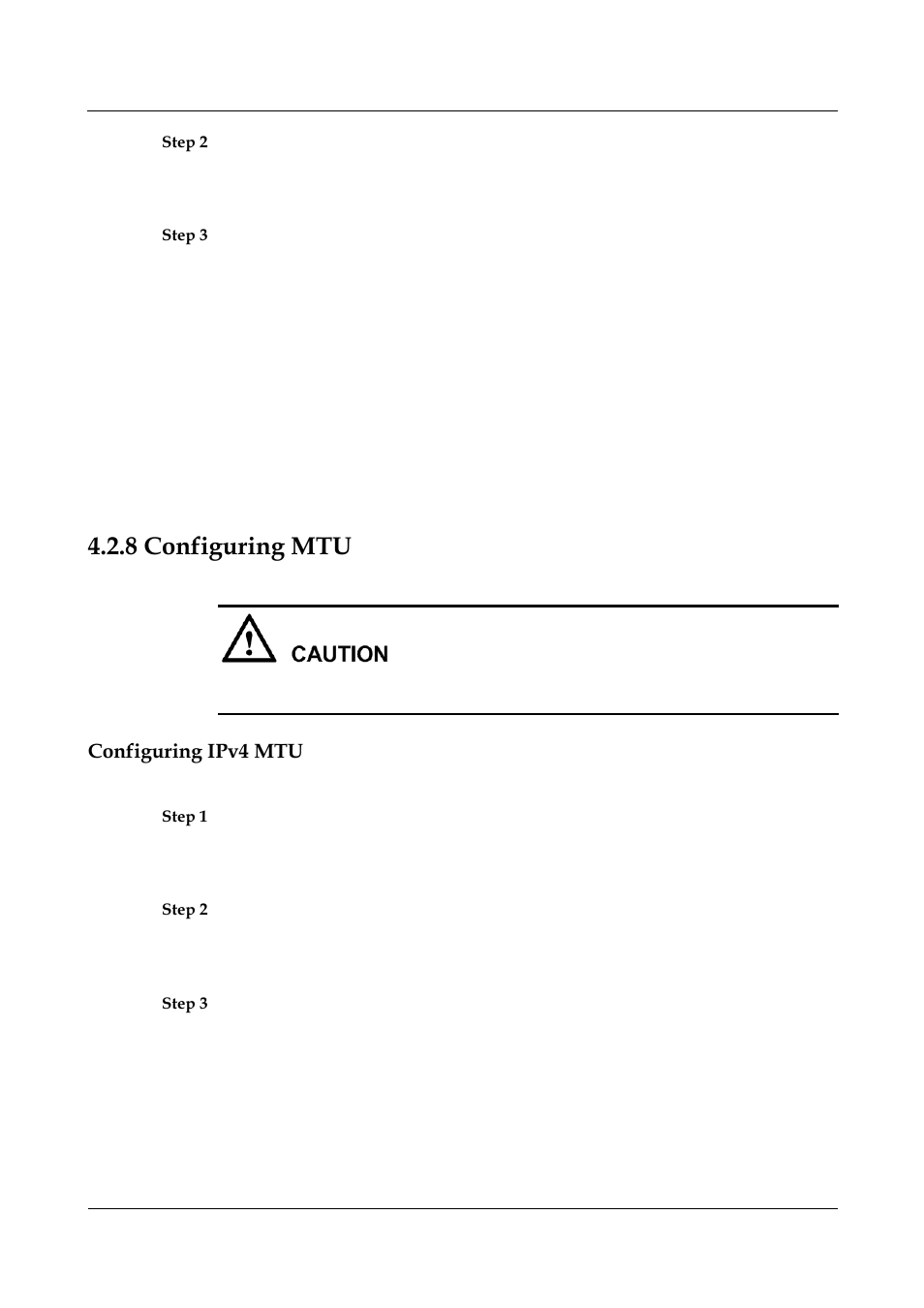 8 configuring mtu, Configuring ipv4 mtu, 8 configuring mtu -13 | Caution | Nortel Networks 8000 User Manual | Page 74 / 486