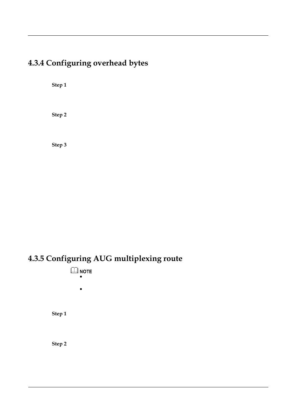 4 configuring overhead bytes, 5 configuring aug multiplexing route, 4 configuring overhead bytes -11 | 5 configuring aug multiplexing route -17 | Nortel Networks 8000 User Manual | Page 78 / 486