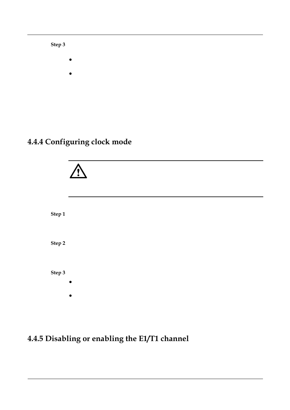 4 configuring clock mode, 5 disabling or enabling the e^/tl channel, 5 disabling or enabling ce1 channel -25 | 3 configuring clock mode -10, Configuring clock mode, Disabling or enabling the e1/t1 channel | Nortel Networks 8000 User Manual | Page 82 / 486