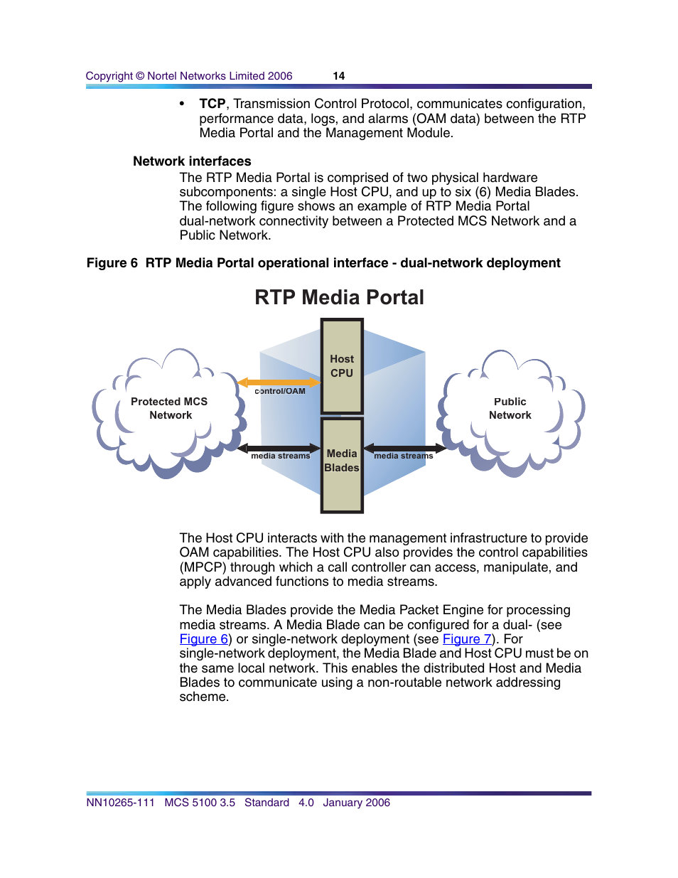 Network interfaces, Rtp media portal | Nortel Networks NN10265-111 User Manual | Page 14 / 118