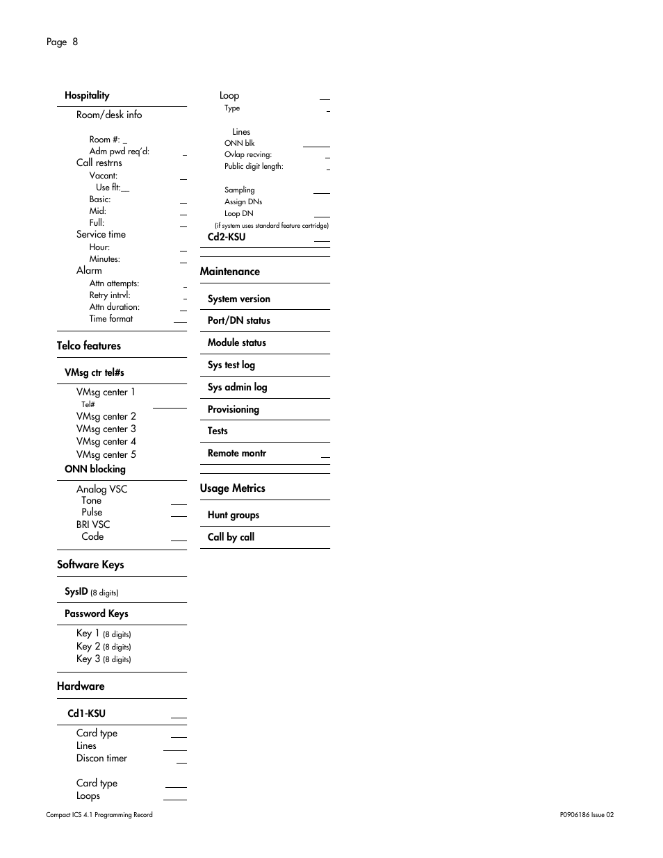 Nortel Networks ICS 4.1 User Manual | Page 14 / 77