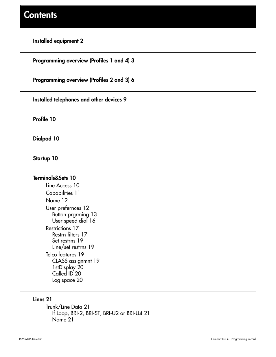 Nortel Networks ICS 4.1 User Manual | Page 3 / 77
