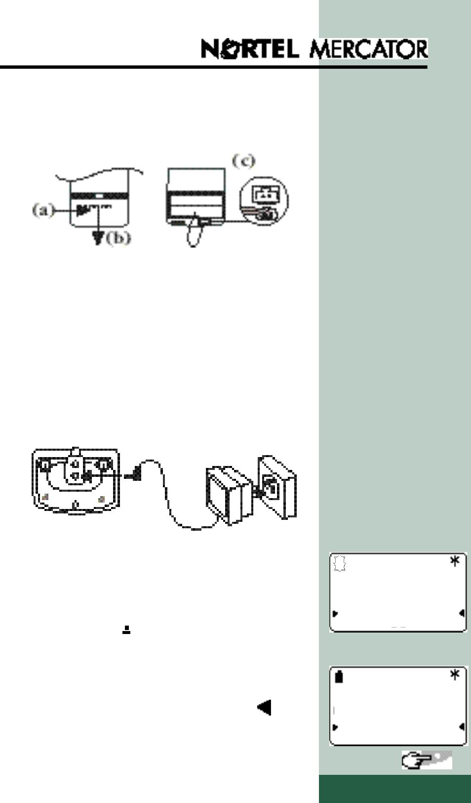 I n s talling the bat t e ry | Nortel Networks M 902 User Manual | Page 4 / 26