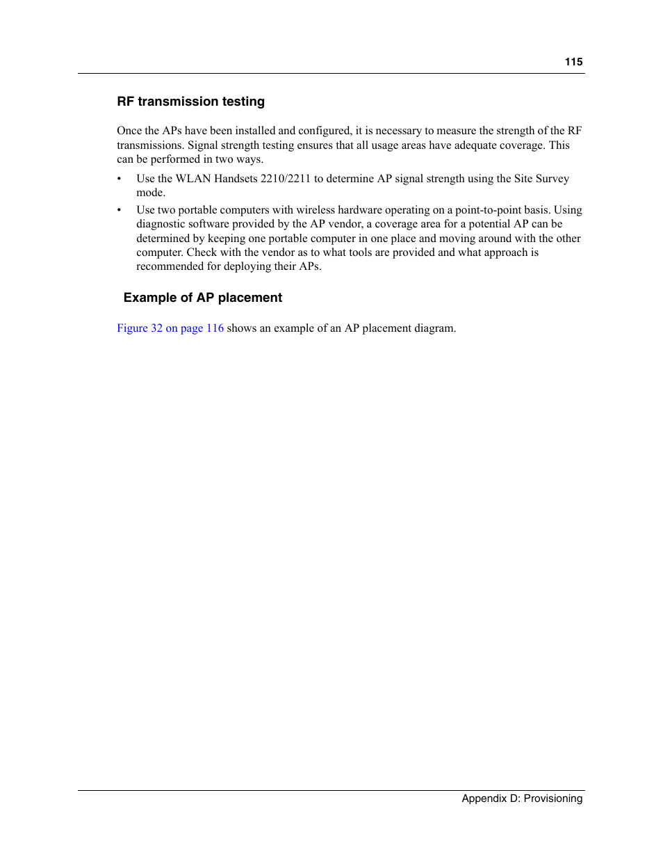 Rf transmission testing | Nortel Networks MOG6xx User Manual | Page 115 / 120
