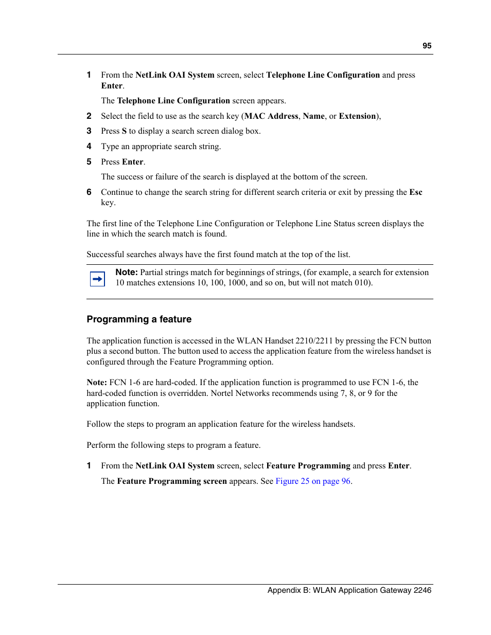 Programming a feature | Nortel Networks MOG6xx User Manual | Page 95 / 120