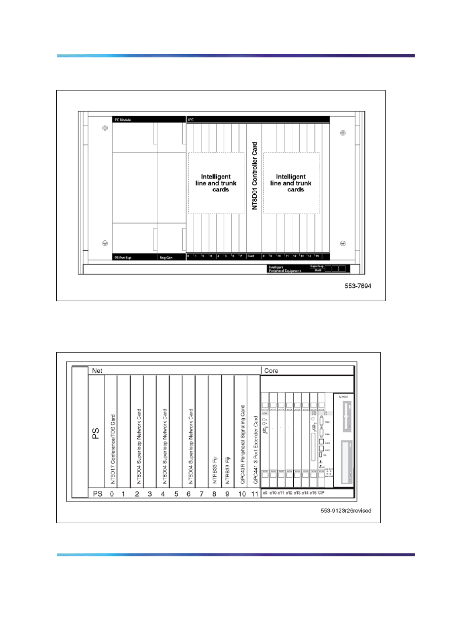 Figure 2 nt8d37 ipe module (large system), Figure 3 nt4n41 core/network module (large system) | Nortel Networks NN43001-318 User Manual | Page 19 / 108