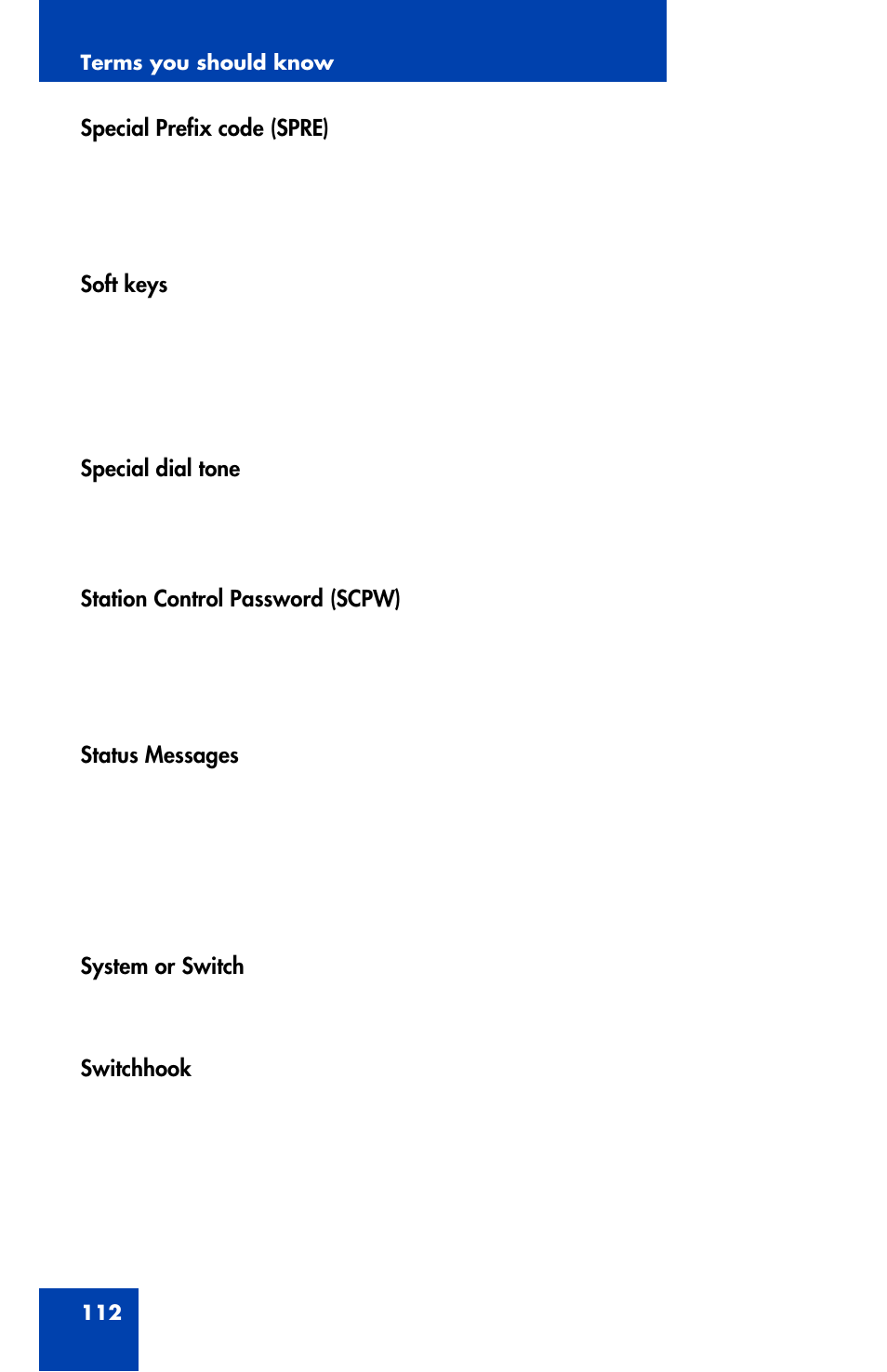 Nortel Networks 1110 User Manual | Page 112 / 120