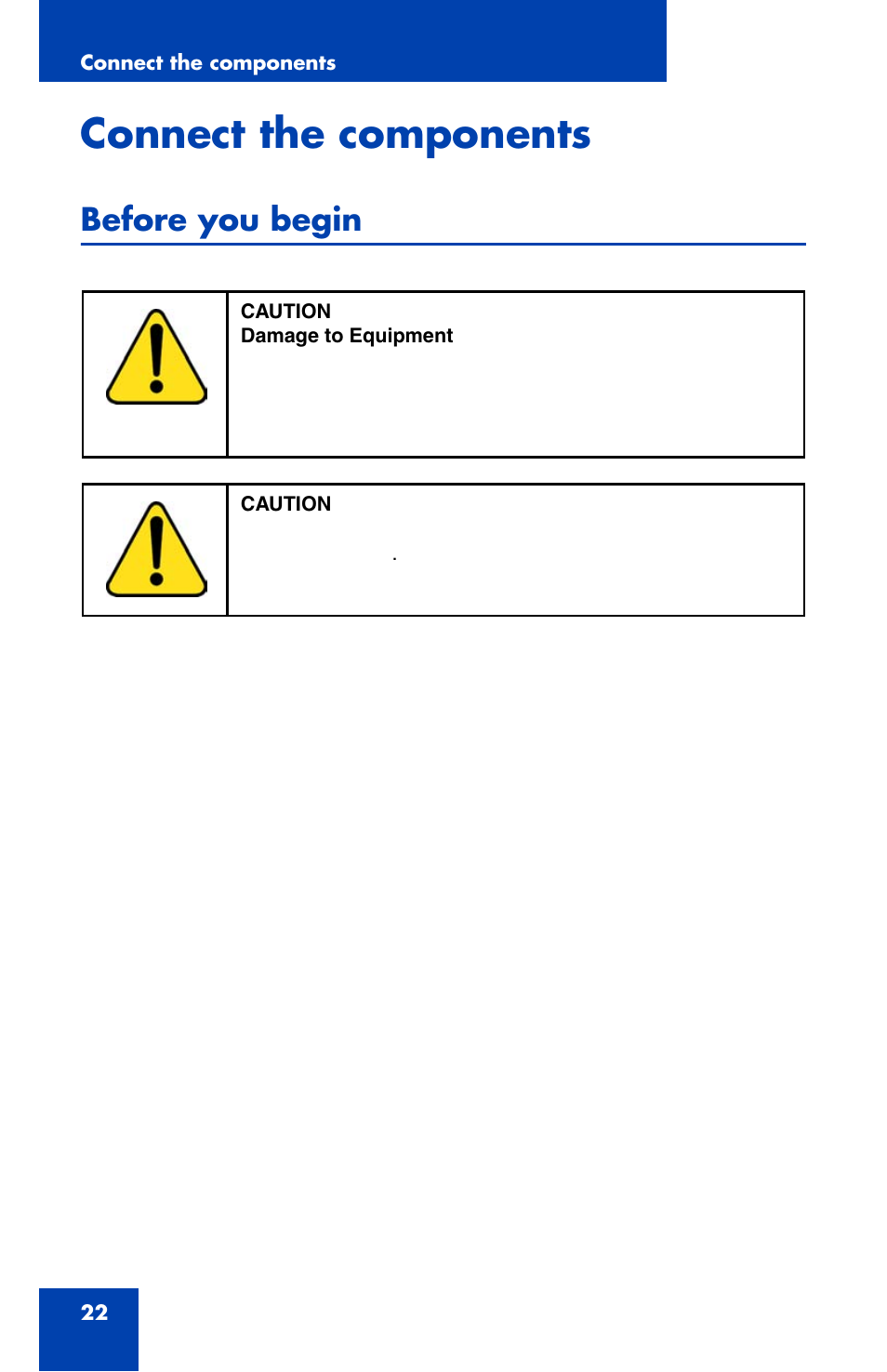 Connect the components, Before you begin | Nortel Networks 1110 User Manual | Page 22 / 120