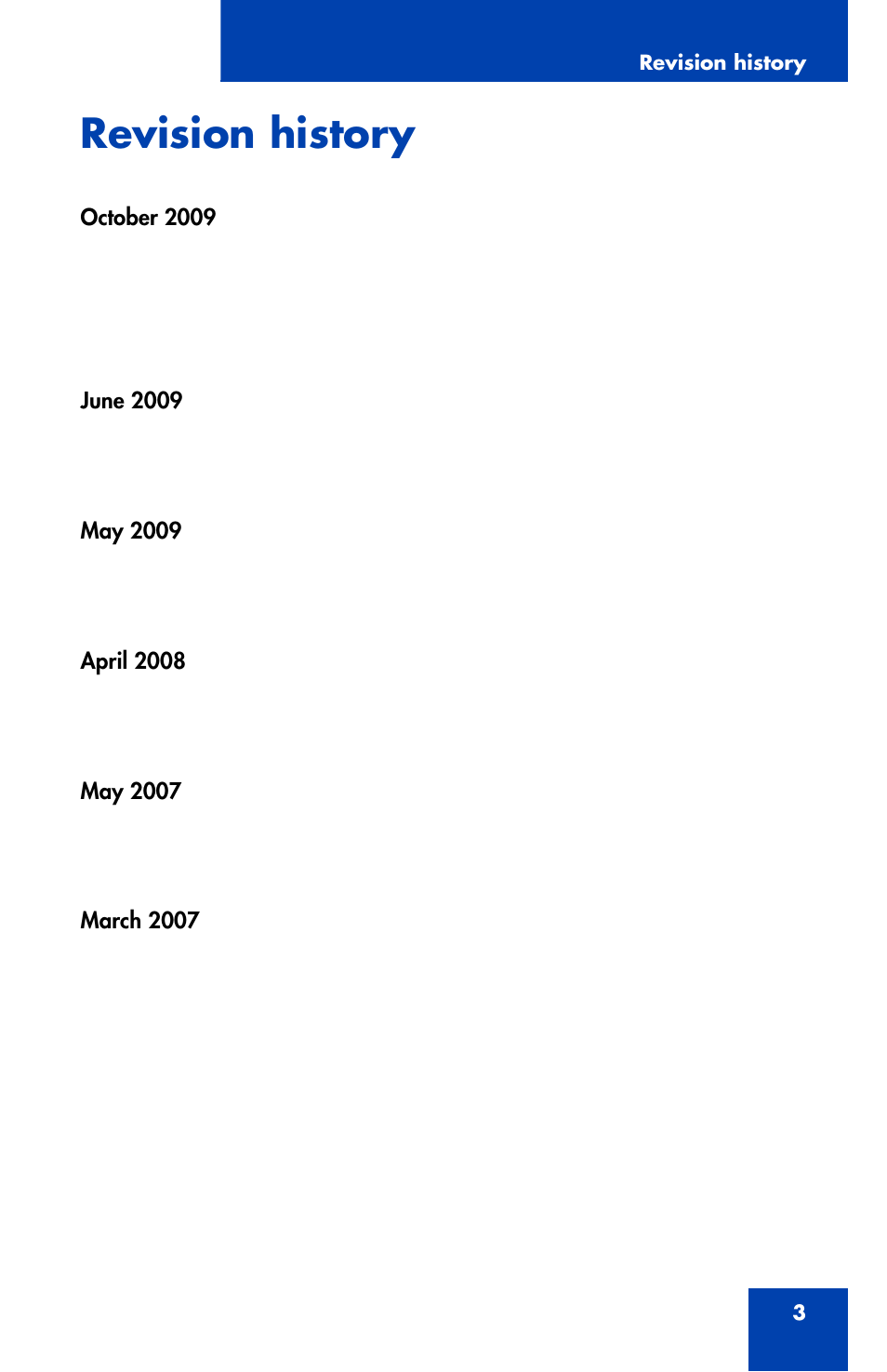 Revision history | Nortel Networks 1110 User Manual | Page 3 / 120