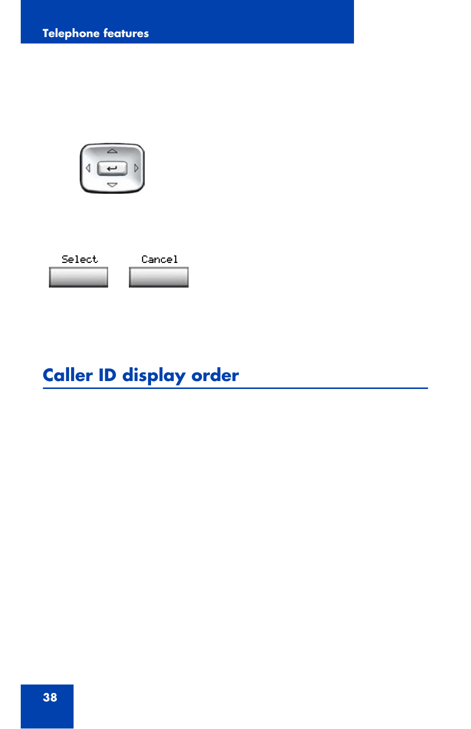 Caller id display order | Nortel Networks 1110 User Manual | Page 38 / 120
