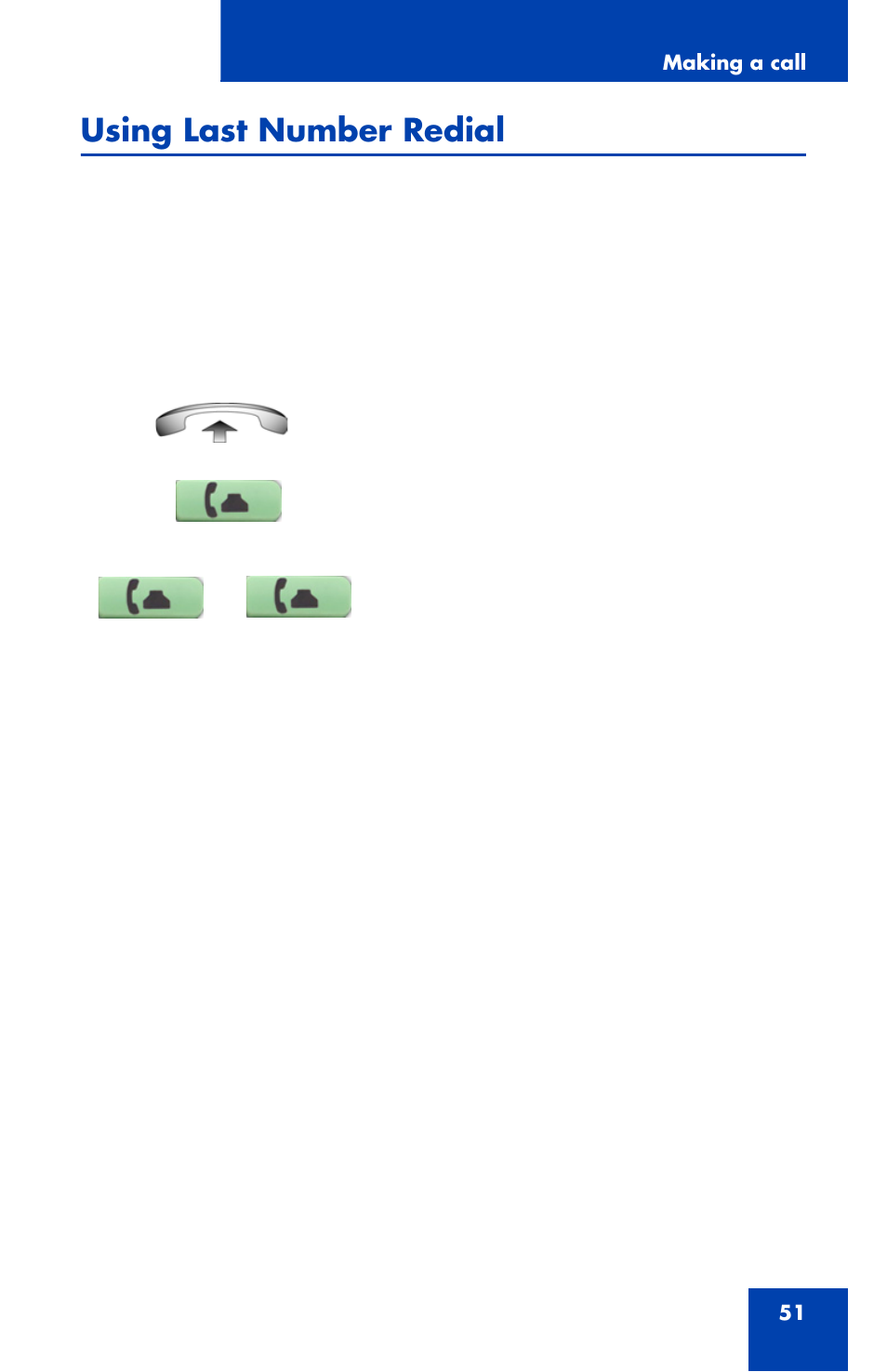 Using last number redial | Nortel Networks 1110 User Manual | Page 51 / 120